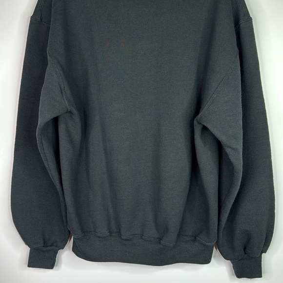 Vintage Cambridge Trojans Black High School Crewneck Sweatshirt 80s Large - Picture 6 of 9